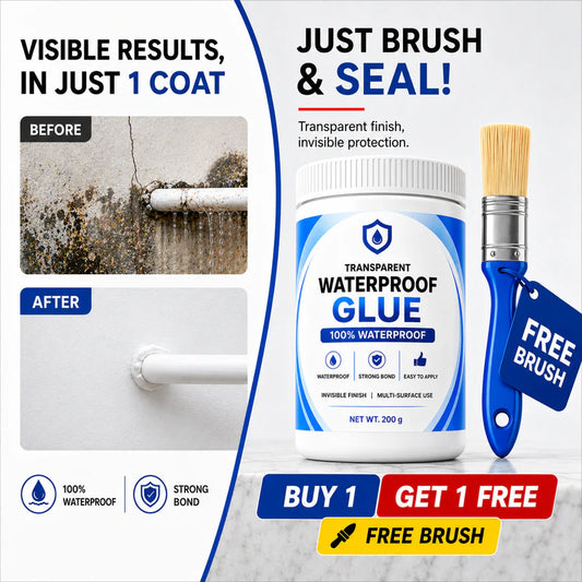Transparent Waterproof Glue + Free Brush © ( BUY 1 GET 2 FREE )