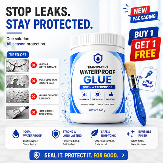 Transparent Waterproof Glue + Free Brush © ( BUY 1 GET 2 FREE )