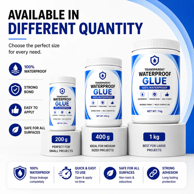Transparent Waterproof Glue + Free Brush © ( BUY 1 GET 2 FREE )