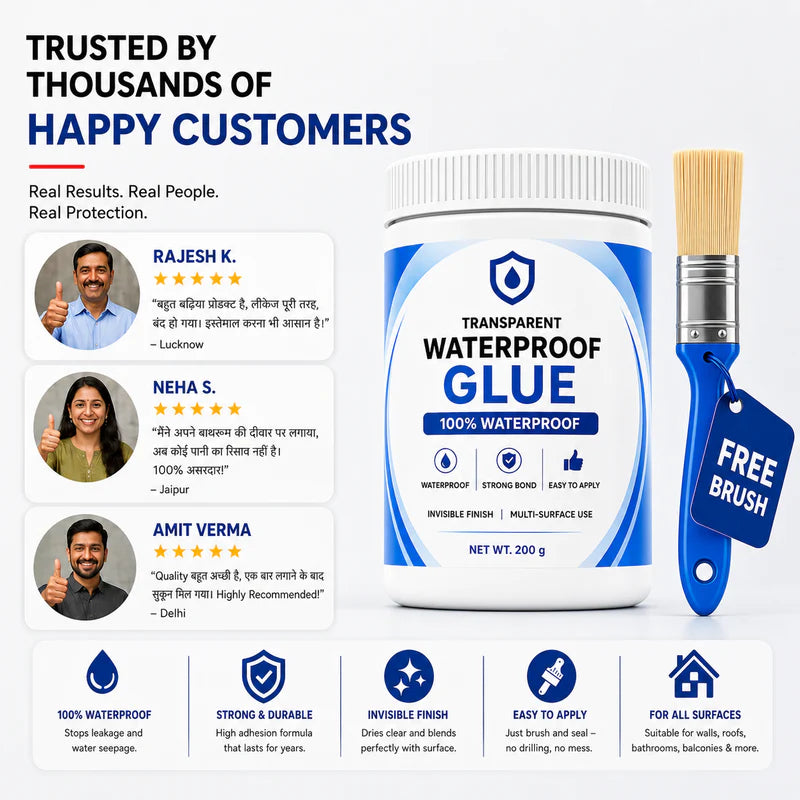 Transparent Waterproof Glue + Free Brush © ( BUY 1 GET 2 FREE )