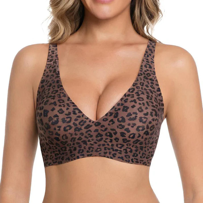 Super Firming Leopard Print Jelly Bra | Women Wirefree Bras 👍No More Sagging Breasts (PACK OF 4)