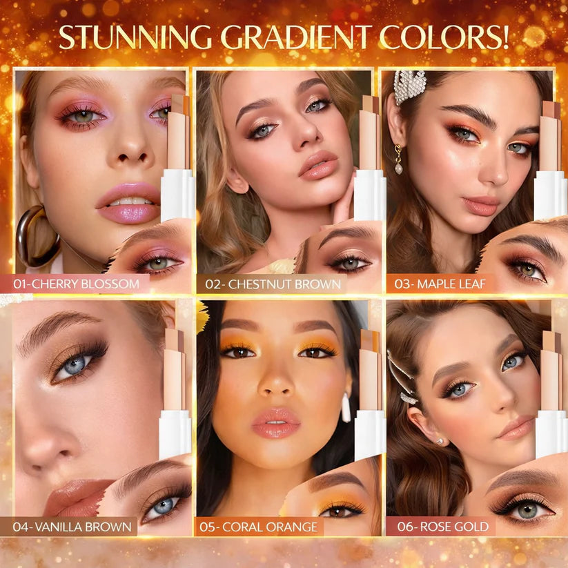 😍6 Pcs Instant Glow 2-in-1 Eyeshadow Stick, Perfect Makeup🔥