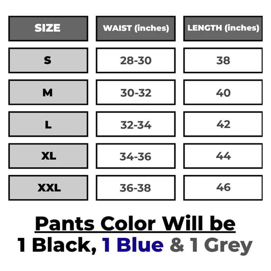 Pack of 3 Offer 😍 Men’s Premium-Quality Stretch Lycra Pants | Black, Blue & Grey